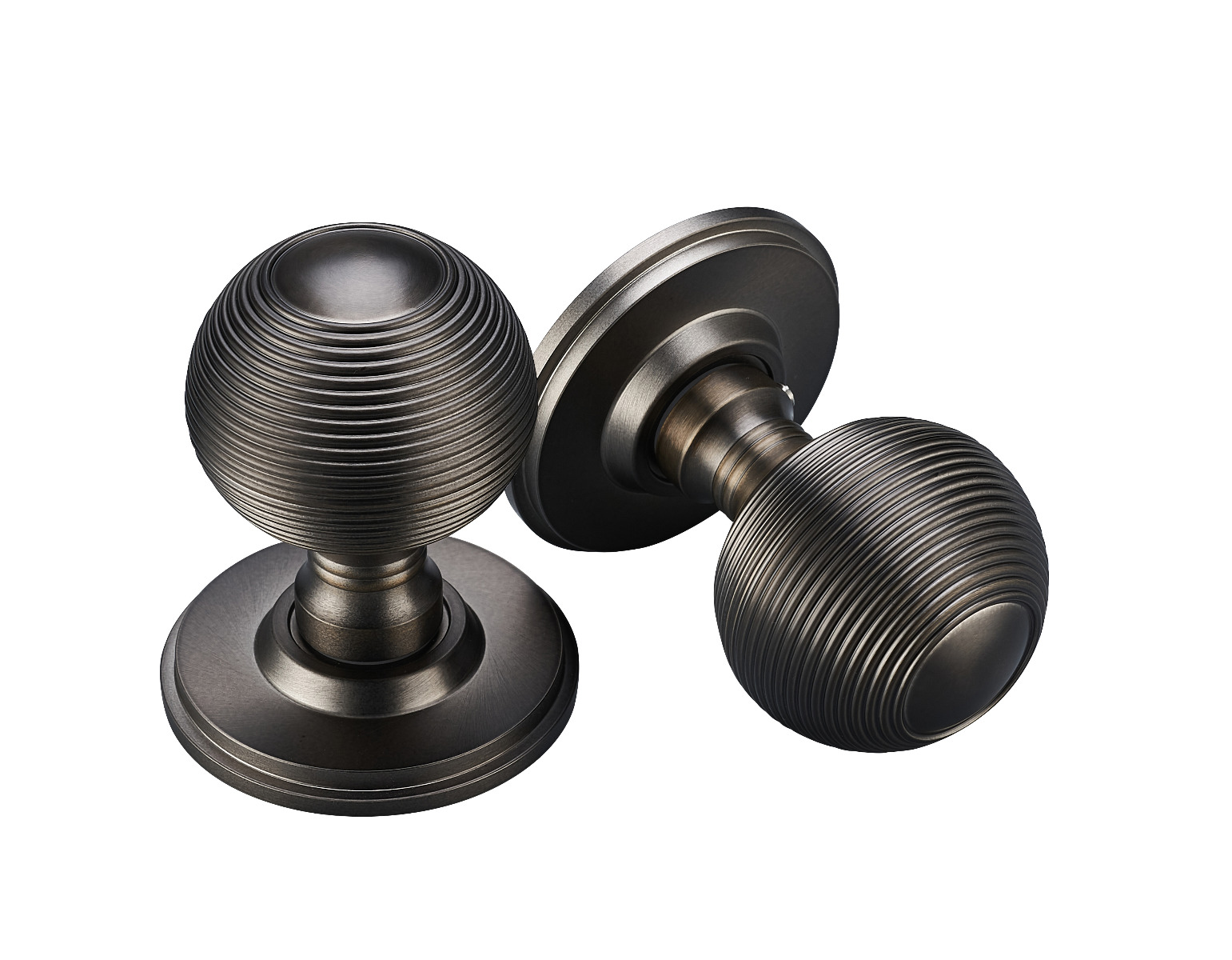 Zigrinato Mortice Knobs - Dark Bronze Anthracite 