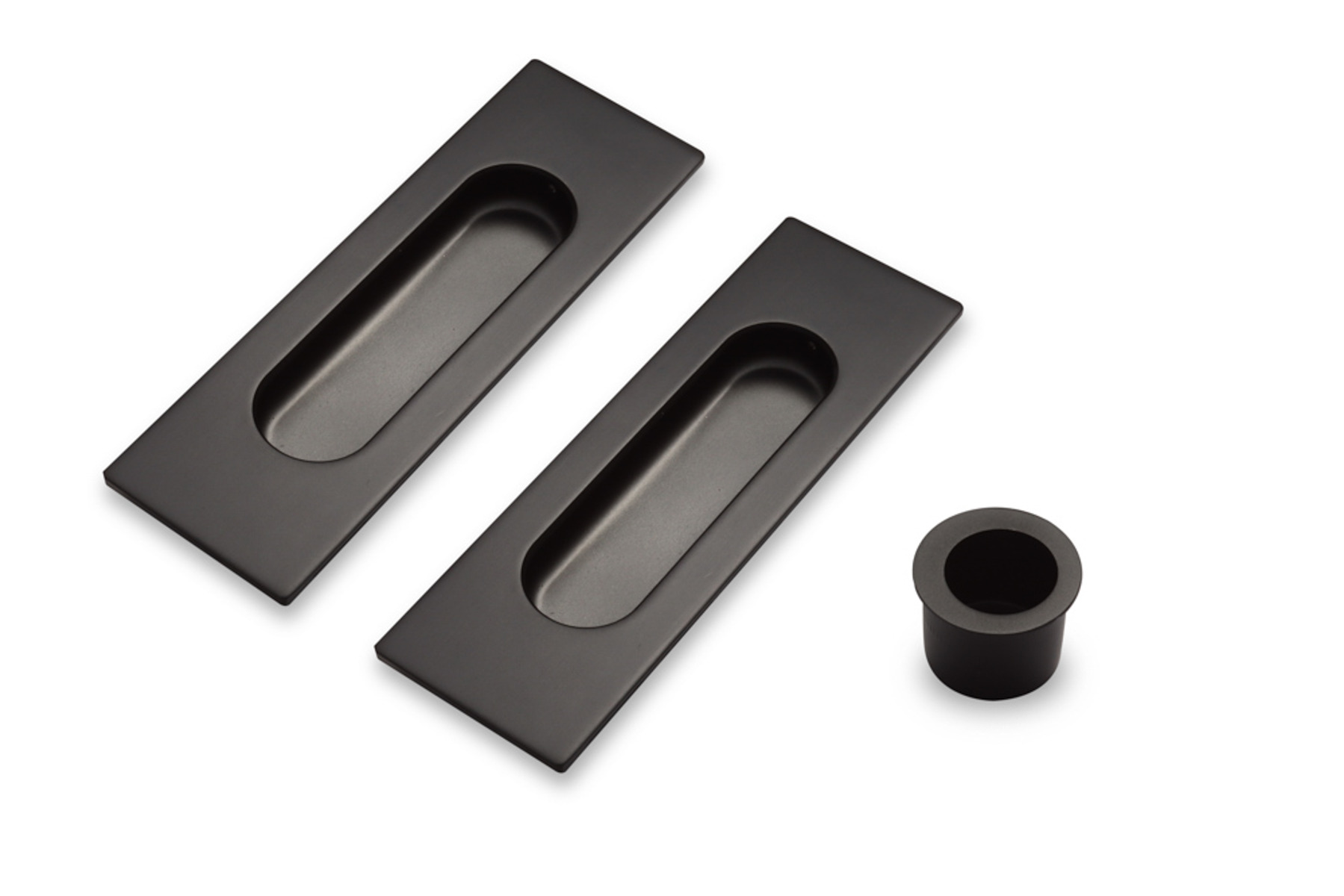 Rectangular Sliding Door Pull - Satin Black