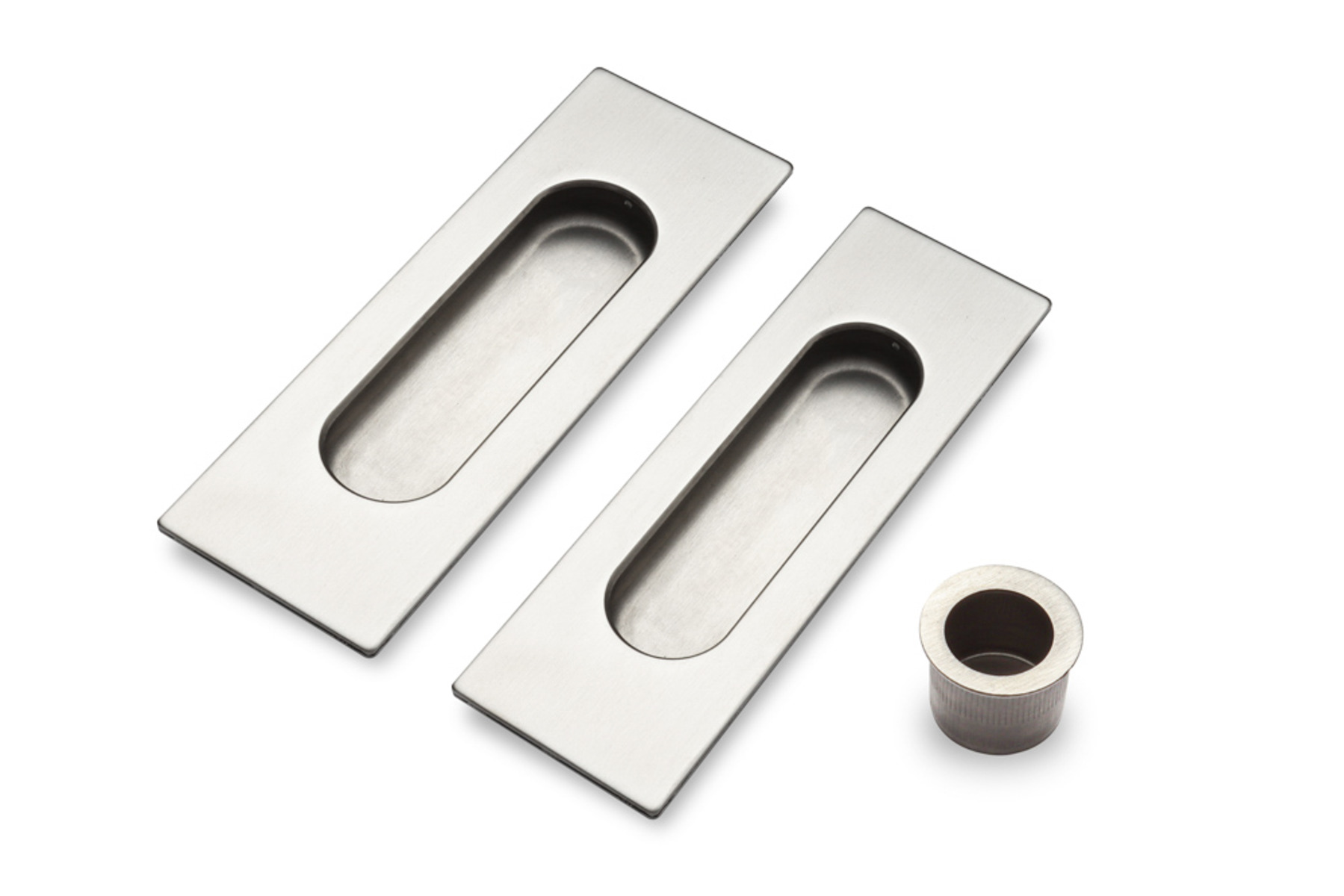 Rectangular Sliding Door Pull - Satin Stainless Steel