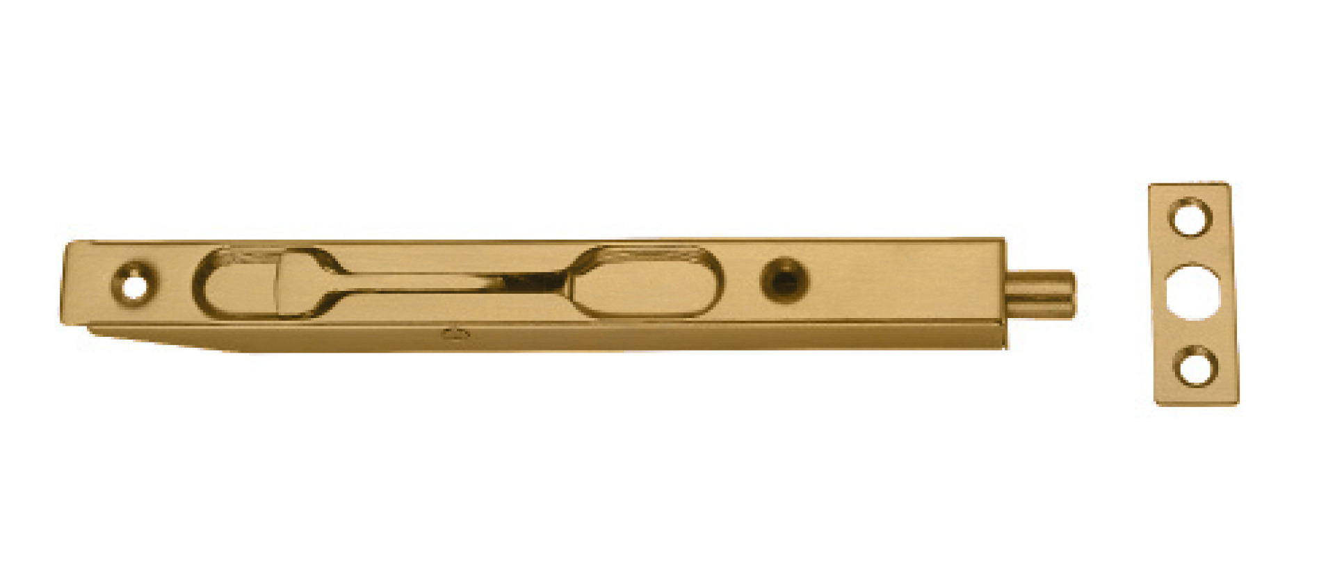 Premium 160mm Flush Bolt - Satin Brass Finish