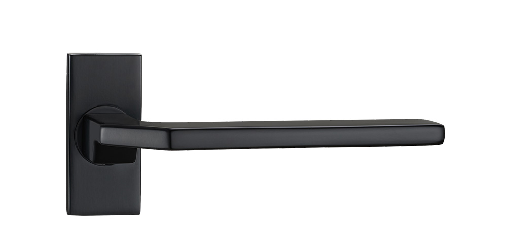 Oslo Lever Handle Pair - Satin Black