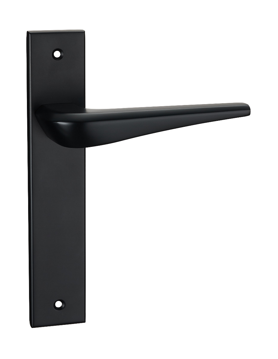 Genova Lever On Backplate - Latch Only - Midnight Black | Door