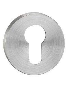 Knurled Satin Stainless Steel Euro Escutcheon (EOL)