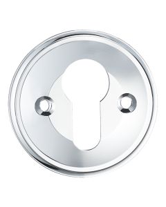 Decor Euro Escutcheon - Satin Chrome (EOL)