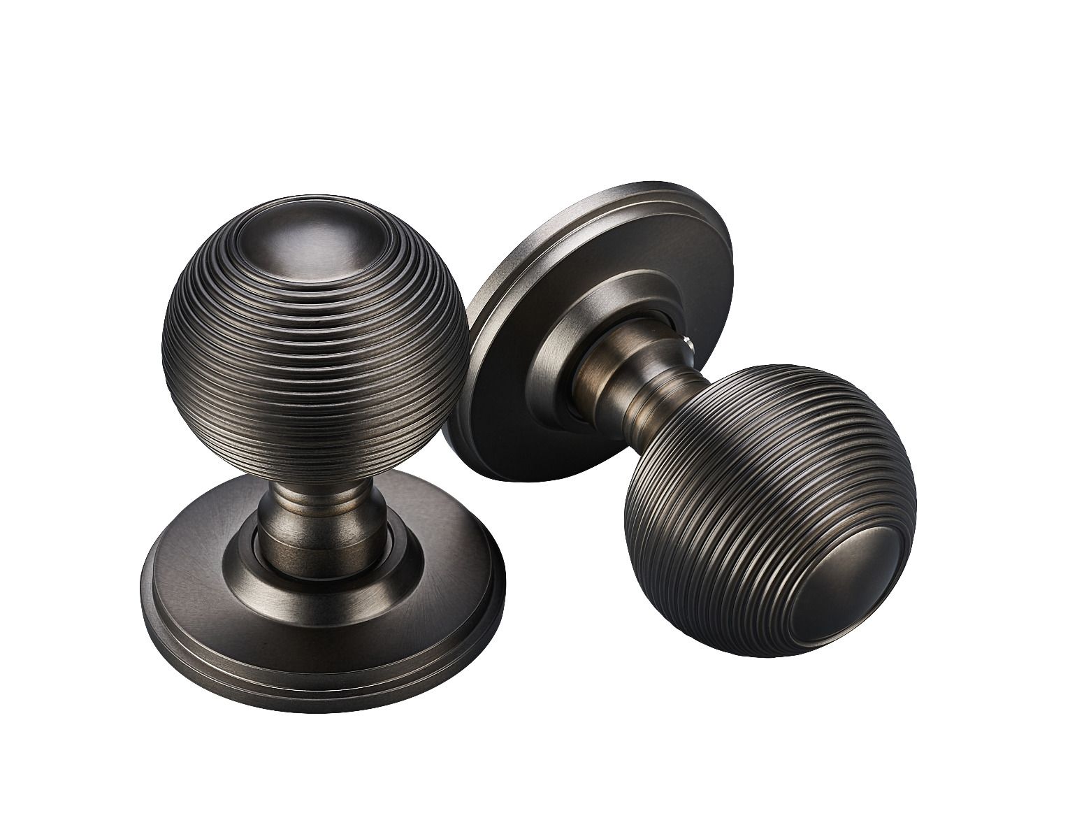 Zigrinato Mortice Knobs - Dark Bronze Anthracite | Todd Doors