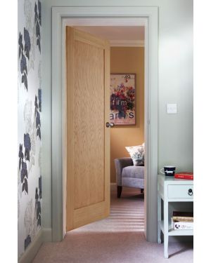 Shaker 1-Panel Oak Fire Door (FD30)