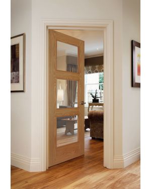 Almeria Oak 3-Light Fire Door (FD30 - Bespoke)