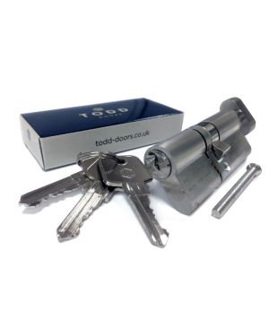 60mm Euro Cylinder (30-30) - Key & Turn - Satin