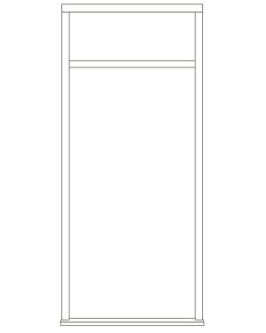 Hardwood External Single Fanlight Frame