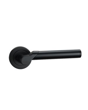 Corvus Lever On Round Rose -Black
