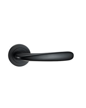 Cygnus Lever On Round Rose - Black