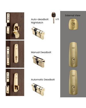 Finfort High Security Triple Front Door Lock Set