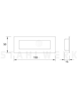 150mm Sliding Door Pull - Stainless Steel (EOL)