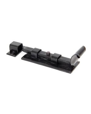 Black 4" Straight Door Bolt