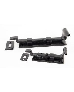 Black 4" Cranked Door Bolt