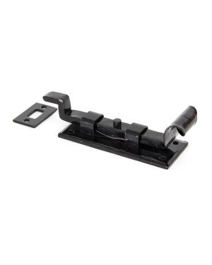 Black 4" Cranked Door Bolt