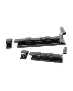 Black 6" Straight Door Bolt