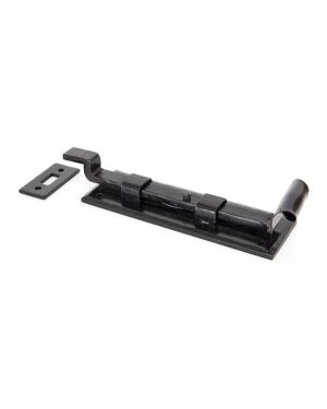 Black 6" Cranked Door Bolt