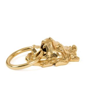 Polished Brass Lion Head Door Knocker