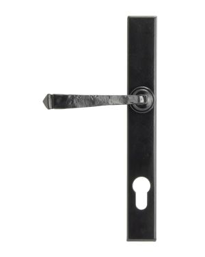 Black Avon Slimline Lever Espag. Lock Set