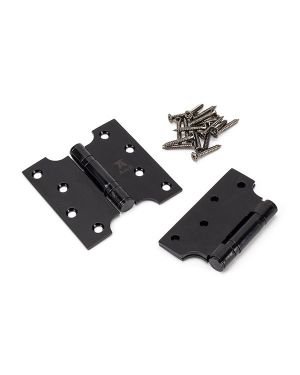 Black 4" x 2" x 4"  Parliament Hinge (pair) ss