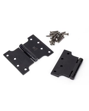 Black 4" x 3" x 5" Parliament Hinge (pair) ss