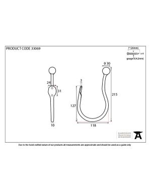 Pewter Curtain Tie Back (pair)