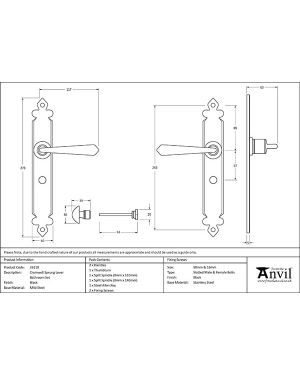 Black Cromwell Lever Bathroom Set