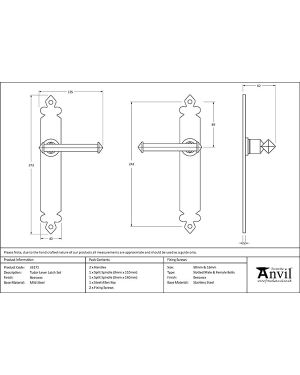 Beeswax Tudor Lever Latch Set