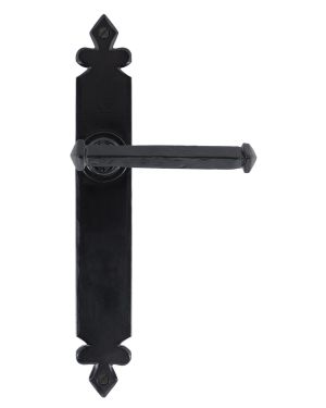 Black Tudor Lever Latch Set
