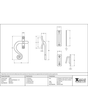 Beeswax Monkeytail Fastener - LH