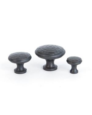 Beeswax Hammered Cabinet Knob - Large