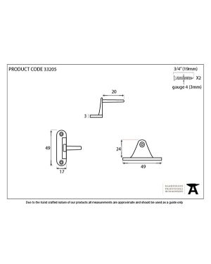 Black Cranked Casement Stay Pin