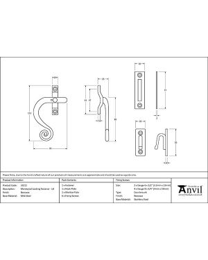 Beeswax Locking Monkeytail Fastener - LH