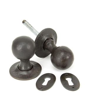 Beeswax Round Mortice/Rim Knob Set