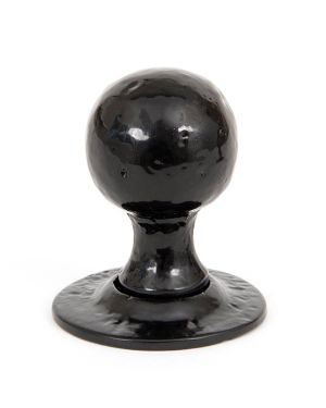 Black Round Mortice/Rim Knob Set
