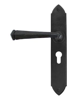 Beeswax Gothic Lever Euro Lock Set
