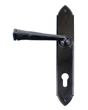 Black Gothic Lever Espag. Lock Set