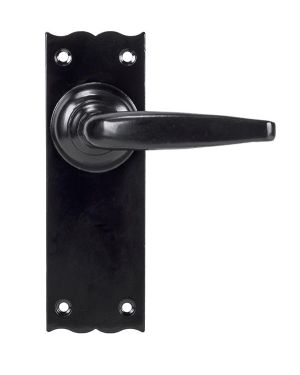 Black Oak Lever Latch Set