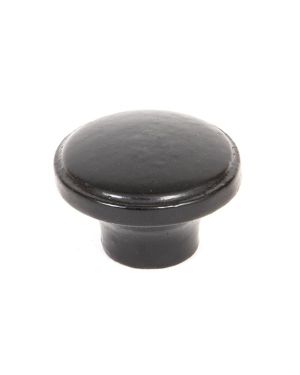 Black Ribbed Cabinet Knob