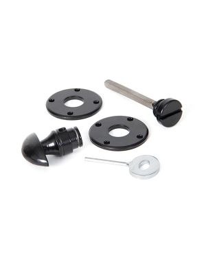 Black Round Bathroom Thumbturn
