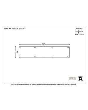 Pewter 700mm x 150mm Kick Plate