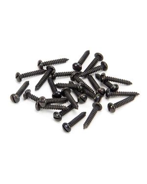Black 6 x 3/4" Round Head Screws (25)