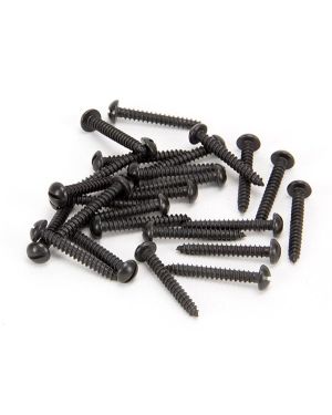 Black 6 x 1" Round Head Screws (25)