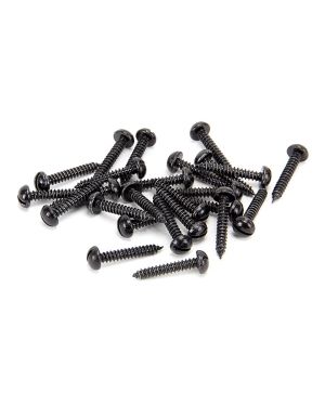 Black 8 x 1" Round Head Screws (25)