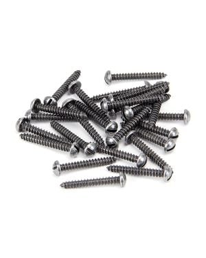 Pewter 6 x 1" Round Head Screws (25)