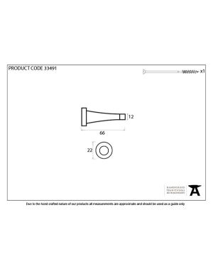 Black Projection Door Stop