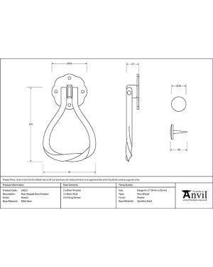 Pewter Pear Shaped Door Knocker