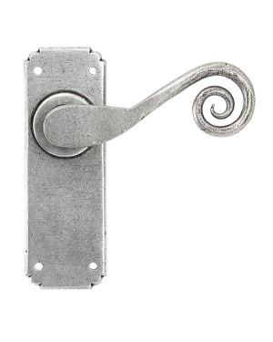 Pewter Monkeytail Lever Latch Set