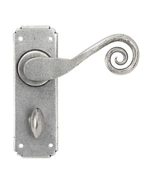 Pewter Monkeytail Lever Bathroom Set